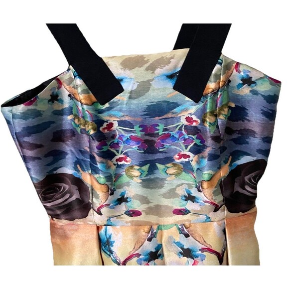 Mackenzie Mode Watercolor Dress Tea Length Size 4 Australian - Picture 2 of 8